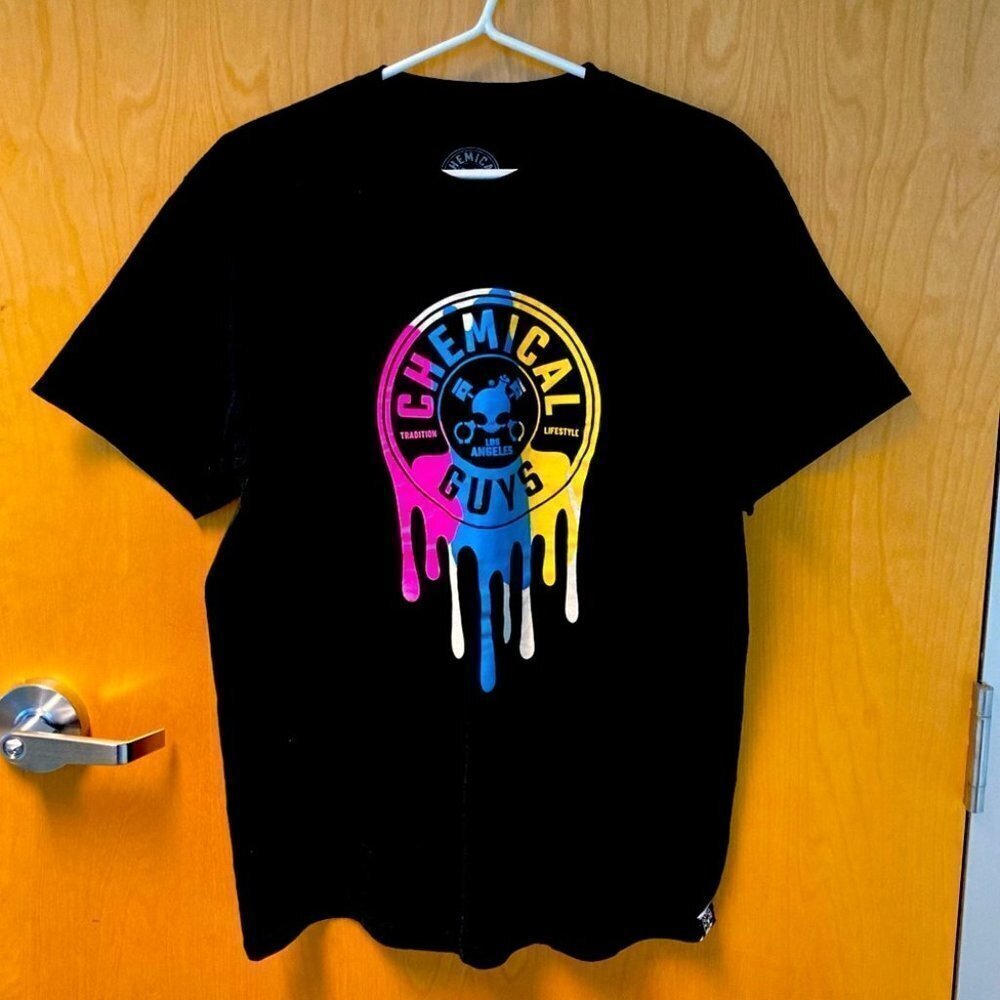 CHEMICAL GUYS Melting Neopolitan 100% Cotton  T-Shirt Tee Unisex Sz L